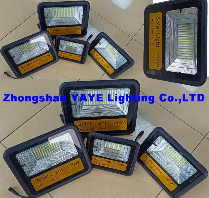 Yaye Hottest Sell High Quality Best Price 300W/200W/150W/100W/80W/50W Outdoor Solar LED Flood Garden Wall Light with 1000PCS Stock