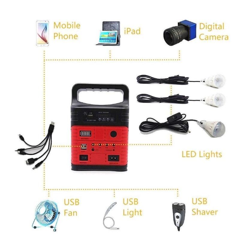 Household Appliance Solar Generator Solar Power System with 3W Solar Light *FM Radio Solar Light