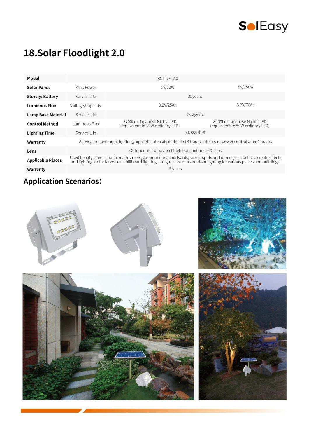 Solar Light in solar Cell 32W/150W LED Light LED Lamp with Solar Panel for LED Street Light