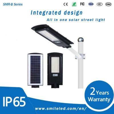 High Quality Outdoor Country Road Lighting IP65 SMD 100W Integrated All in One LED Solar Street Light