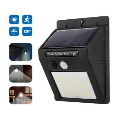 Factory Price Outdoor LED Wall Light Waterproof IP65 Solar Wall Mounted Garden Lamp 20LED COB Solar Sensor LED Wall Light