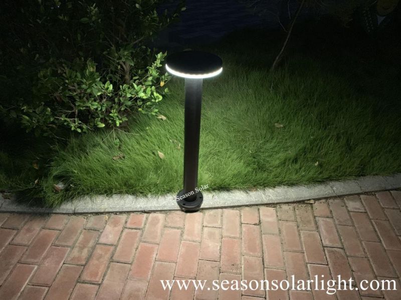 Water-Proof LED Lighting Fixture Lamp Outdoor 5W Lawn Garden Solar Bollard Light with Warm LED Lighting