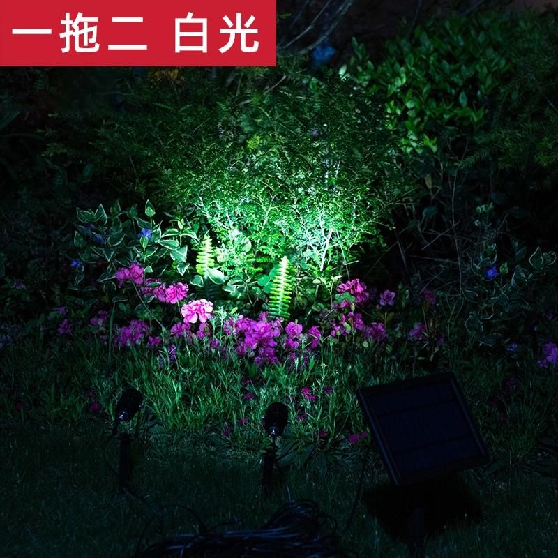 Solar Spot Lights Outdoor, LED Solar Landscape Spotlights, Solar Powered Wall Lights 2-in-1 Waterproof Solar Landscaping Light for Yard Garden Driveway Patio