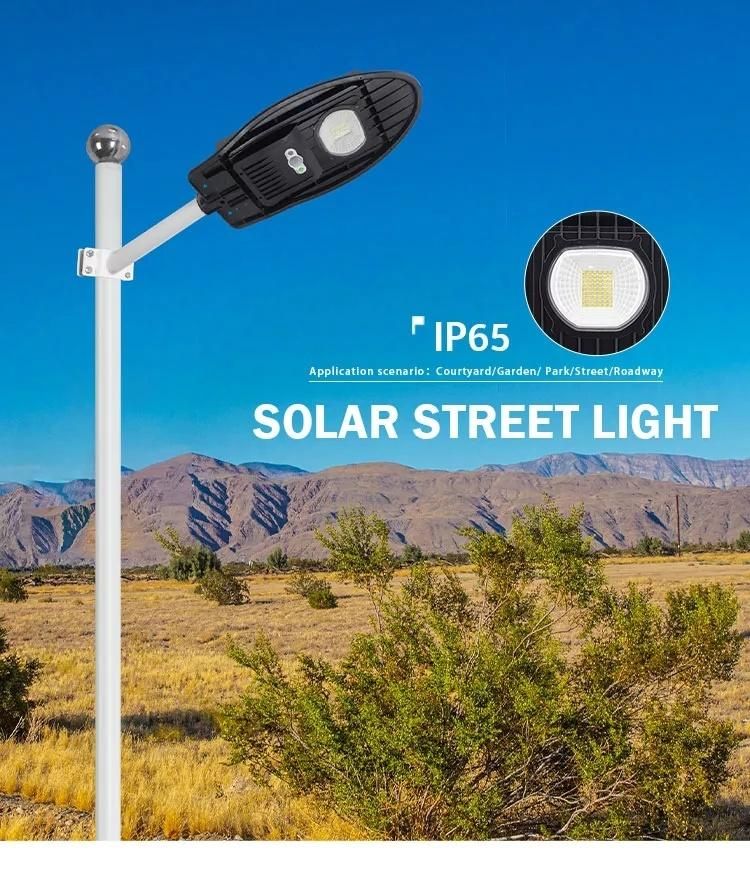 LED Solar Outdoor Waterproof IP65 ABS Integrated Street Light 120W