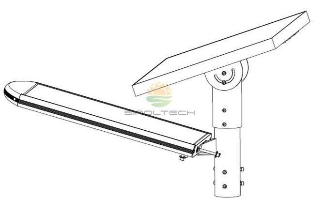 APP Control All in One Solar PV Panel Integrated LED Street Lights (SNF-240)