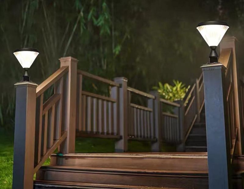 Outside Dusk to Dawn IP65 Outdoor Lighting LED Solar Post Light Garden