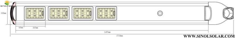5600 Lm 40W Outdoor All in One Design Solar Powered LED Lamps (INL-40W)