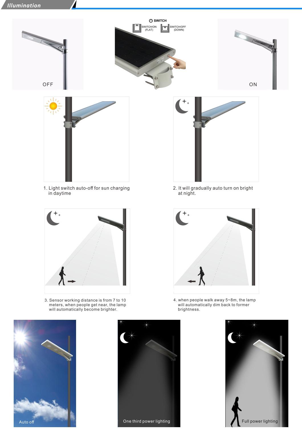 Dual Lamps Dual Solar Panel Solar Street Light Lithium Battery