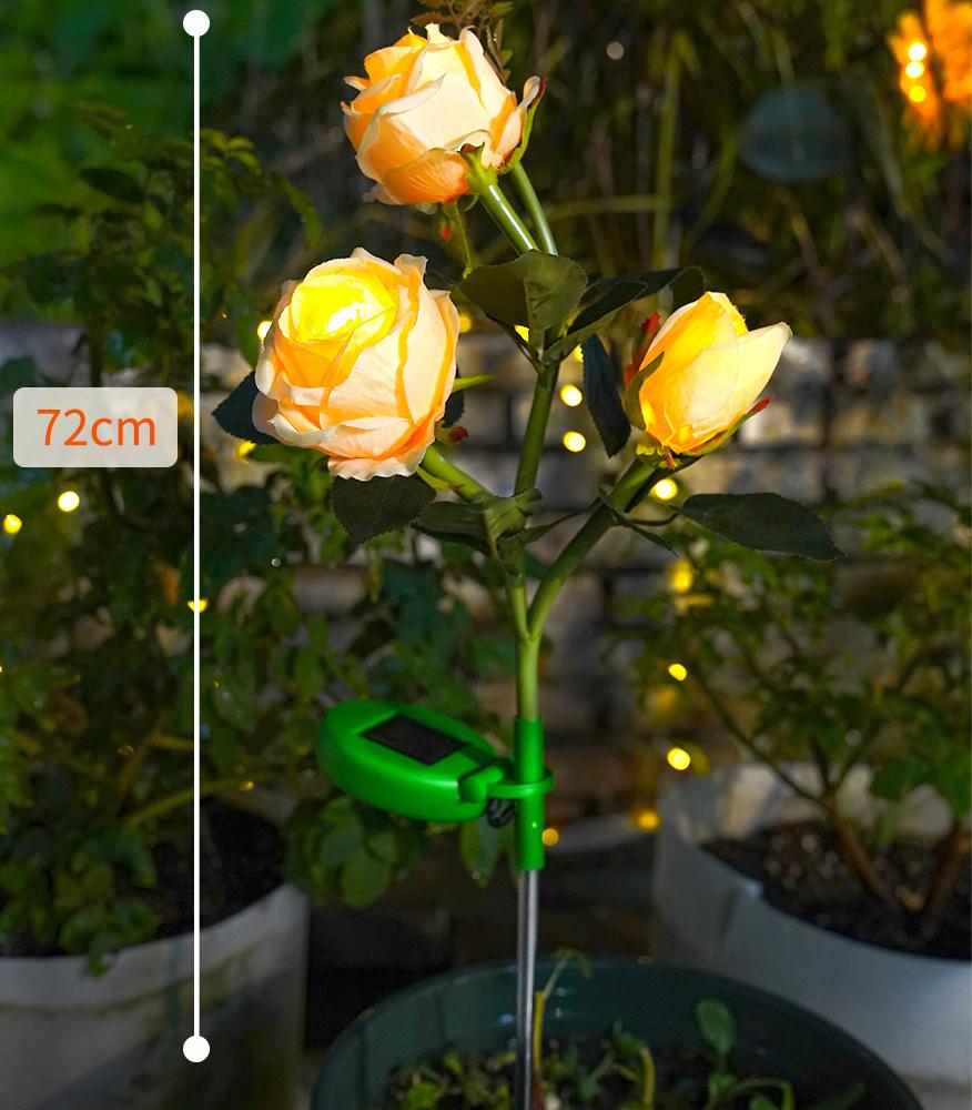 Hot Sales Multicolor Rose Sunflower Solar LED Flower Light for Outdoor Waterproof Garden Decorative