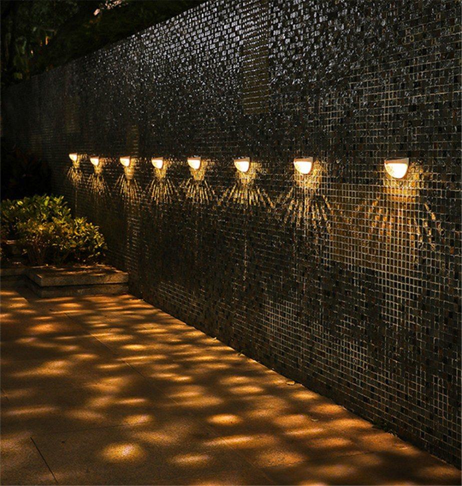 LED Solar Light Wall Lights Outdoor Garden Easy Install Lamp