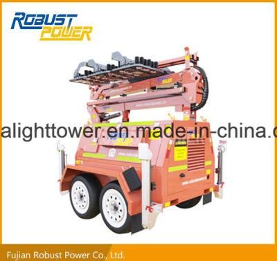 Dual Axle Four Folded Hydraulic DC LED Mobile Light Tower