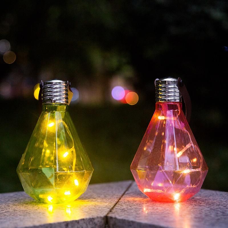 Wholesale LED Holiday Decoration Lighting with Hanging Colorful 5PCS LED Strip Garden Decorative Bulb Lamp Battery LED Holiday Bulb Garden Light