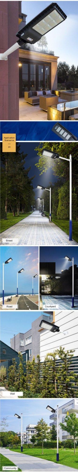 Montion Sensor Low Consumption Outdoor Garden Solar LED Street Light