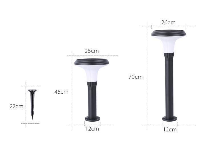 New Wholesale IP65 Park Yard Warm White Solar Powered LED Lamp