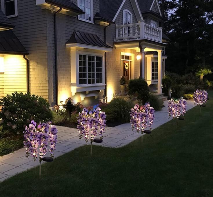 Brilliant-Dragon Lawn Wedding Multi-Color Changing Decorative Flower Lights Waterproof LED Solar Garden Lights