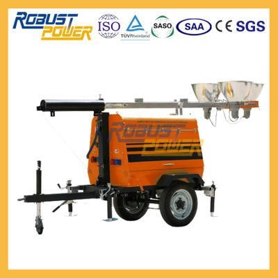 High Quality Kubota Diesel Construction 4000 Watt Towable Light Tower