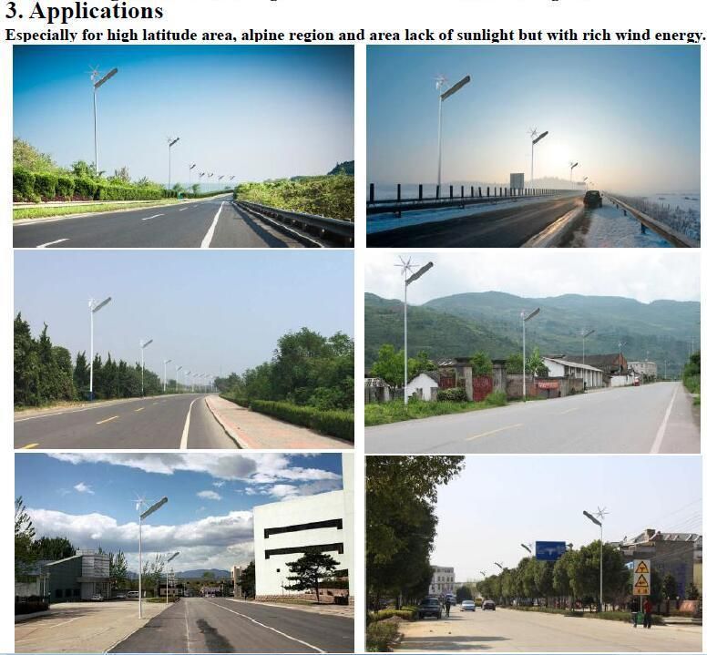 80W Hybrid Wind and Solar LED Street Light (SNH-080)