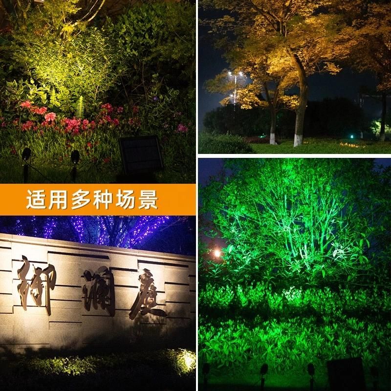 LED Solar Spotlights 2W Solar Powered Landscape Lights Outdoor Spotlights Low Voltage IP65 Waterproof 16.4FT Cable Auto on/off for Outdoor Garden Yard Landscape