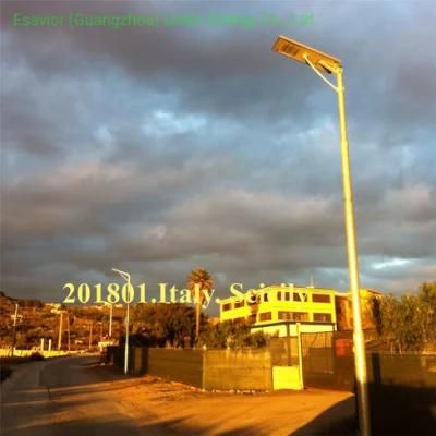 60W Integrated Outdoor High Lumen Motion Sensor LED Lamp All in One Solar Street Light