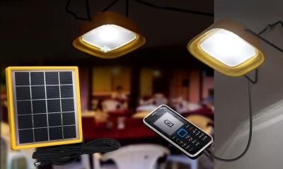 Latest Rechargeable 2W LED Solar Lantern Lamp with Mobile Phone Charger for Camping