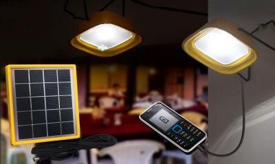 Latest Rechargeable 2W LED Solar Lantern Lamp with Mobile Phone Charger for Camping