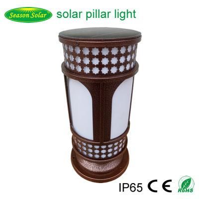 Nice Christmas LED Night Lighting Outdoor 4W Solar Panel System Solar Pillar Light