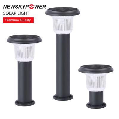 Garden Solar LED Pillar Light Solar Powered Outdoor Waterproof Decoration and Lighting All in One Lamp