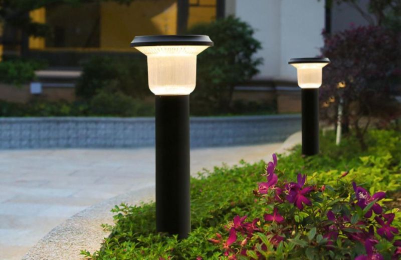 Outdoor Courtyard Garden Pathway Wireless Solar Lawn Light with Pole