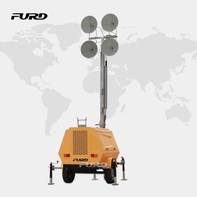 Metal Halide or LED Lamps Trailer-Mounted Light Tower