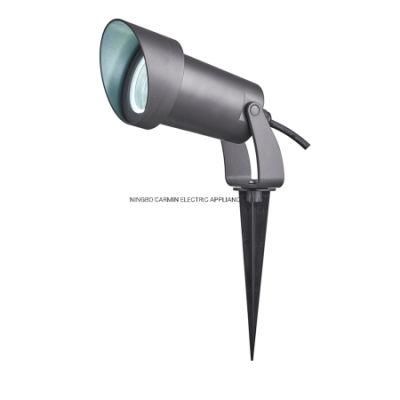 IP65 Outdoor Garden Ground Spike Light GU10 Socket in Grey