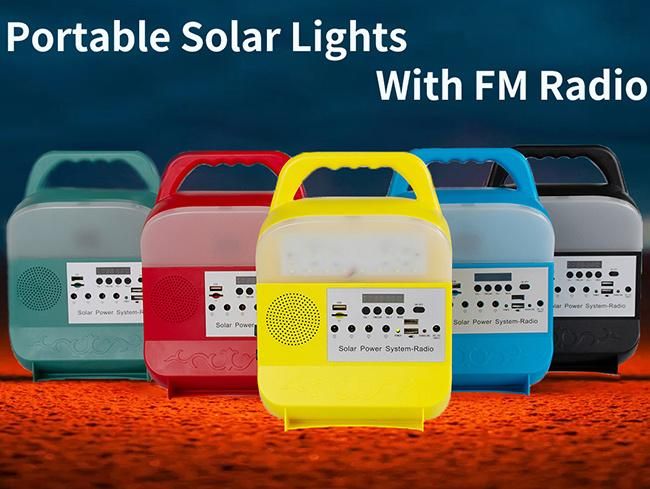 Sre-683 Solar Portable Kit with Radio Bluetooth Lighting Function
