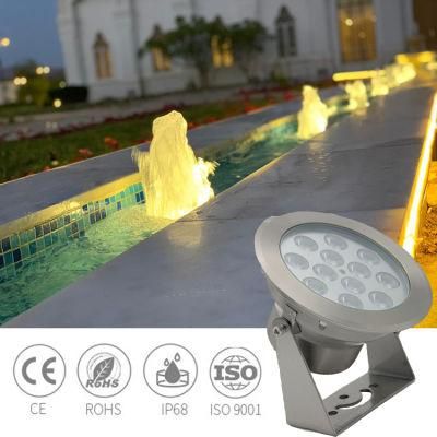 China Supplier Hot Sale DMX Control Stainless Steel LED Fountain Ring Light IP68 6W 9W 12W 18W Waterproof LED Underwater Light