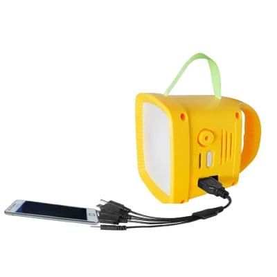 Portable Mini Flashlight Solar Lantern with FM Radio Reading Light