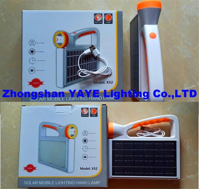 Yaye Hottest Sell 100W Solar LED Rechargeable Portable Multifunctional Spot Light for Mobile Charger with 1000PCS Stock