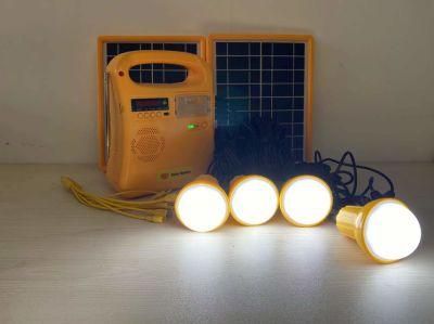 10W off-Grid LED Solar Home Lighting Kits with Mobile Chargers and Bulbs for Ethiopians