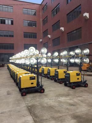5kVA Portable Diesel Mobile Lighting Tower Generator From China