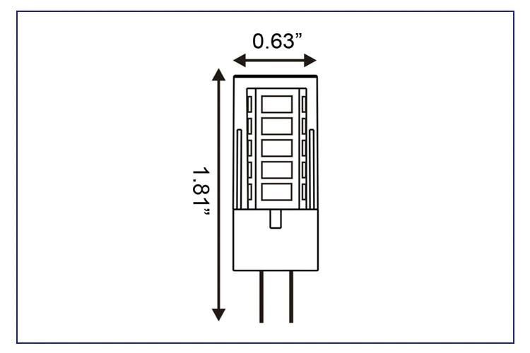 Lt104A4 3W 270lm 12V AC/DC 2700K-6000K Ceramic LED G4 Bi-Pin Bulbs for Outdoor Low Voltage Landscape Lighting Lawn Lights