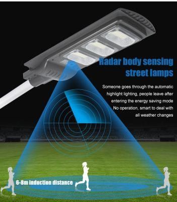 Outdoor IP65 Aluminum 60W 90W 120W Outdoor Integrated All in One Solar LED Street Light