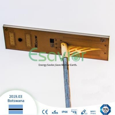 80W High Brightness Outdoor All in One Solar Street LED Light Garden Lighting