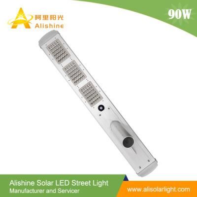 Remote System Integrated 90W Solar LED Street Light for Highway