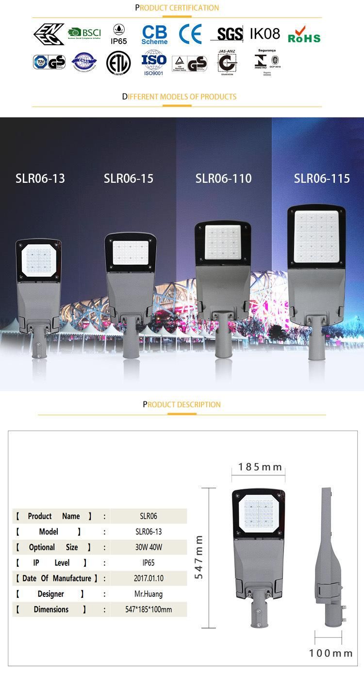 5 Years Warranty Street Lamp Lighting 50W LED Street Light