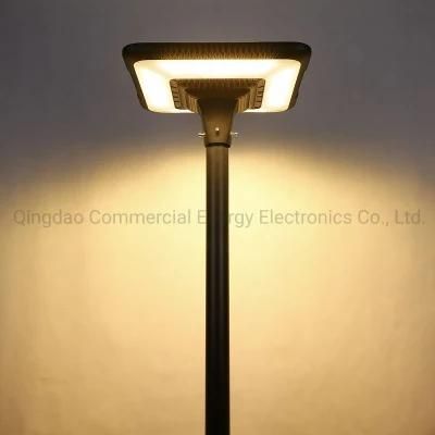 50W UFO Integrated Post Lamp Wireless Solar Street Courtyard Light