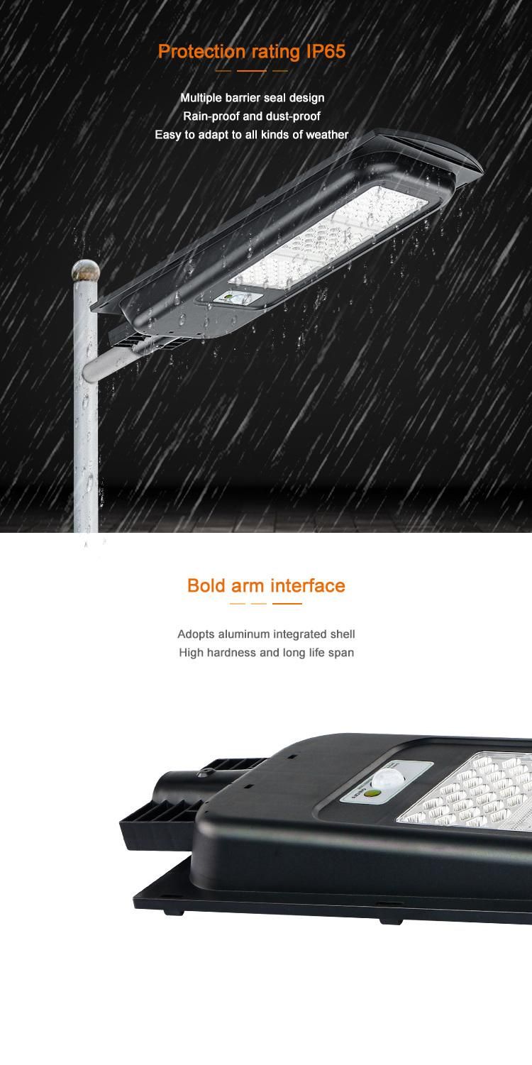 High Power Waterproof LED Solar Lights Street Outdoor IP65 200W Highway Button on Top All in One