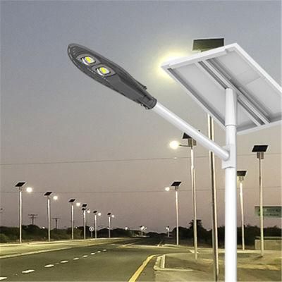 Hepu Factory Price New Design Waterproof IP65 Outdoor 30W 60W 80W 100W Outdoor Sensor Integrated LED Solar Street Light