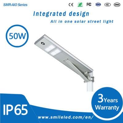 China Manufacturer Wholesale 50W All in One Light Solar Street