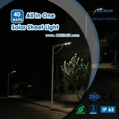 3W-120W LED Outdoor IP65 All in One Solar Power Street Road Light