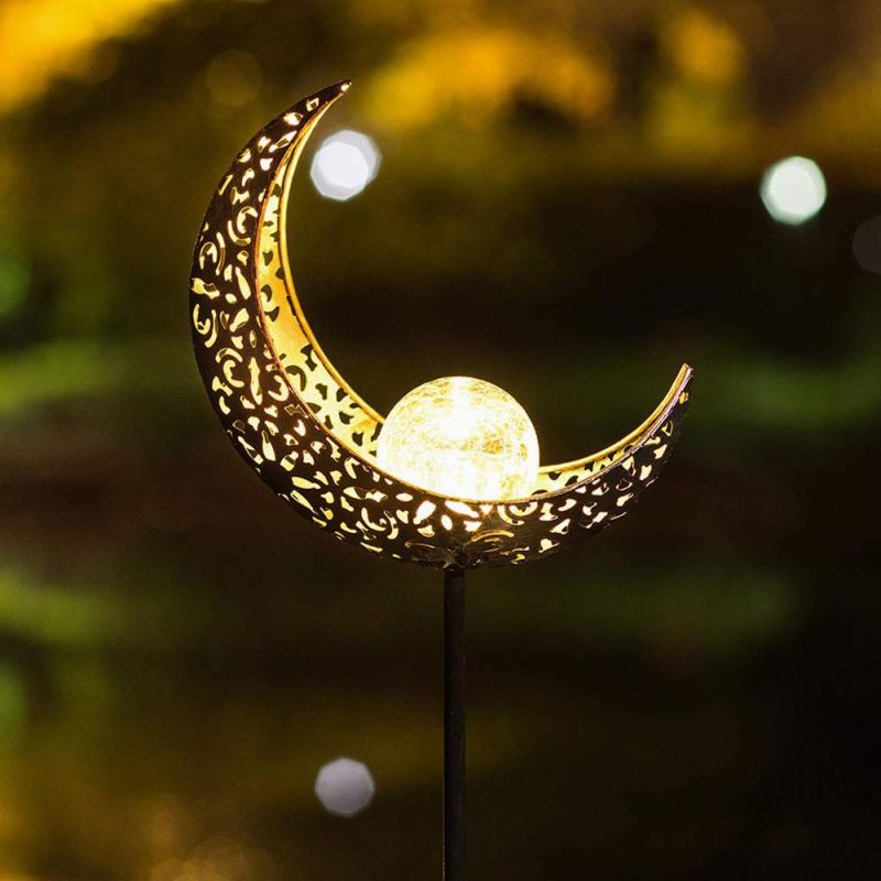 LED Solar Flame Light Sun Moon LED Garden Light