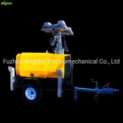 Diesel Generator Kubota Engine Mobile Tower Light for Emergency