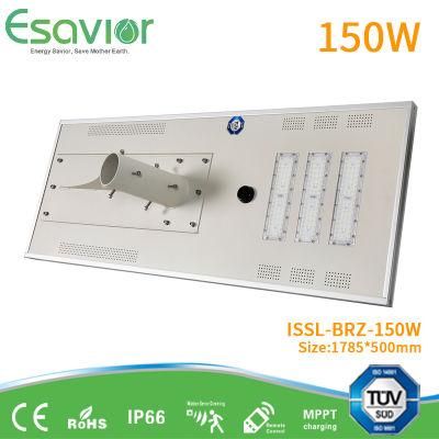 High Lumen Waterproof IP66 Outdoor 30W 50W 60W 80W 90W 150W Solar LED Street Light All in One