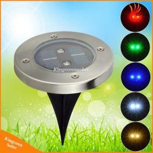 2 LED Outdoor RGB Solar Ground Light LED Buried Lamp Solar Garden Lawn Light Solar Powered Underground Lights